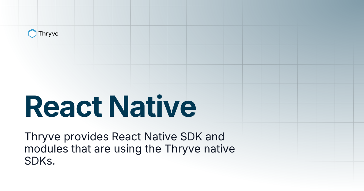 React Native | Thryve Wearable API